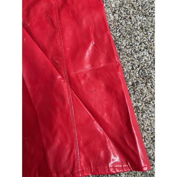 American Girl Red Vinyl Skirt Vest Set GoGo Size Girls Large 14 - Picture 5 of 5